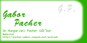 gabor pacher business card